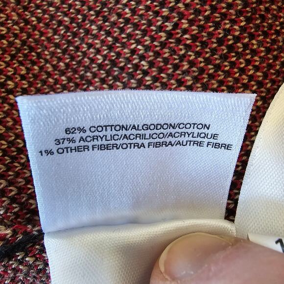 Anne Klein Jacket Women's 2X Black Red Tan Plaid Classic Career Preppy Old Money - Picture 5 of 12